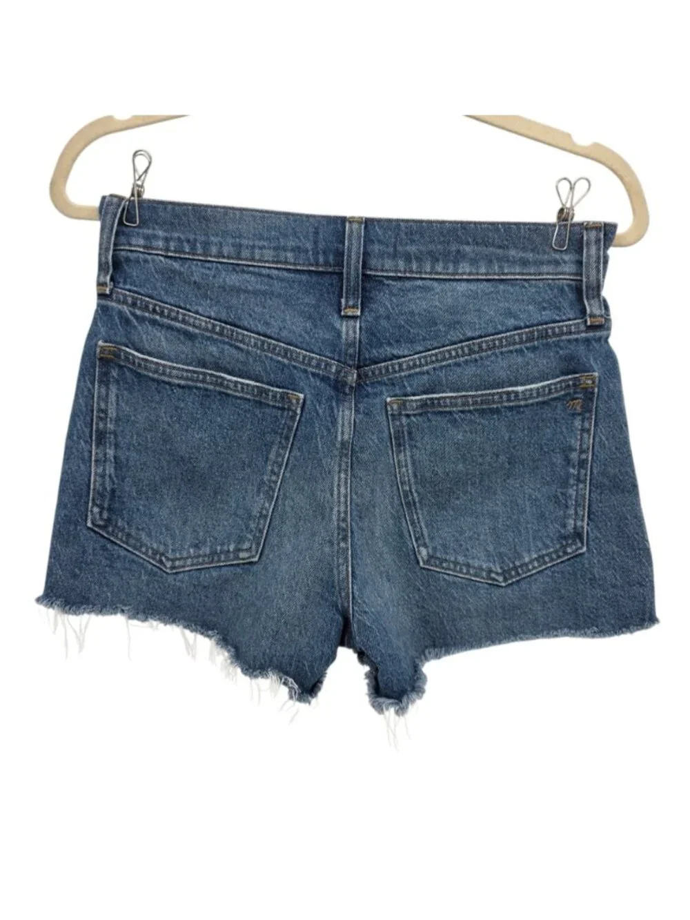 Madewell Womens 26 Shorts The Perfect Jean Short High Rise Raw Hem Distressed